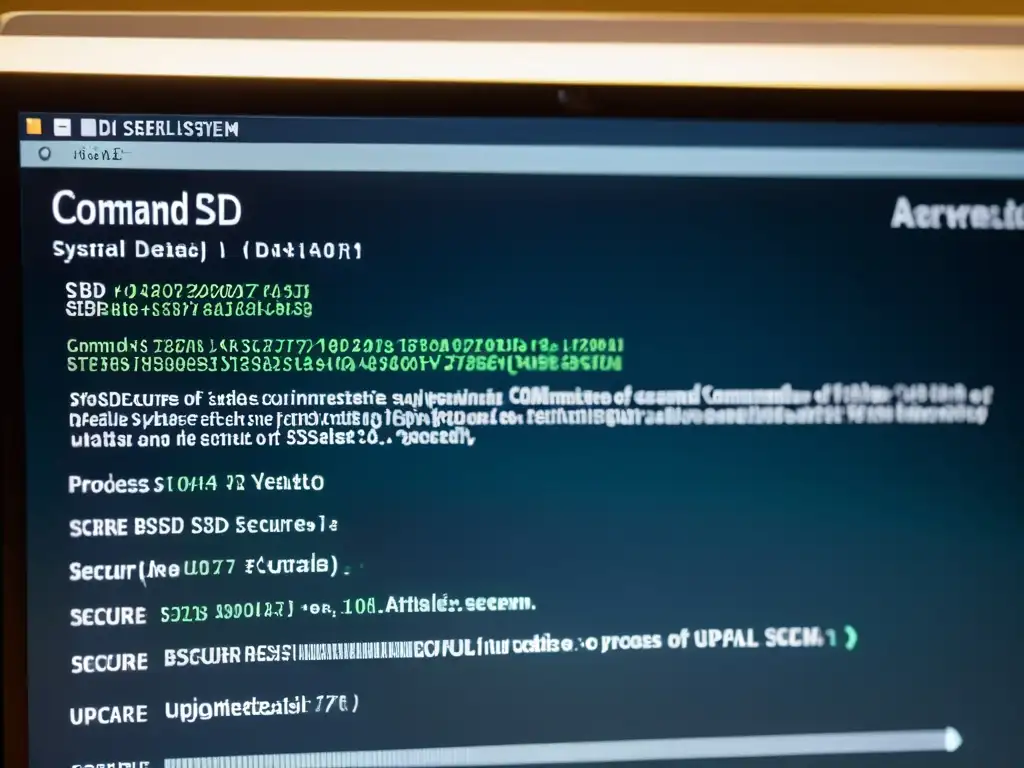 Actualizaciones seguras en BSD: Imagen de pantalla de computadora con código detallado y medidas de seguridad durante la actualización