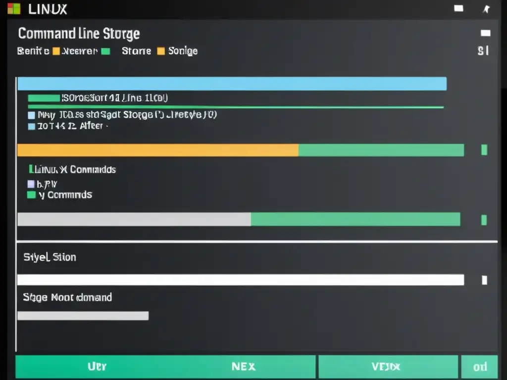 Captura detallada de comandos de optimización de almacenamiento en Linux, mostrando el antes y después