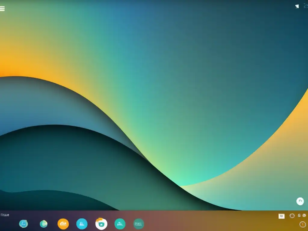 Captura de un entorno de escritorio Linux con una interfaz gráfica minimalista y elegante, destacando la creación de interfaces gráficas Linux