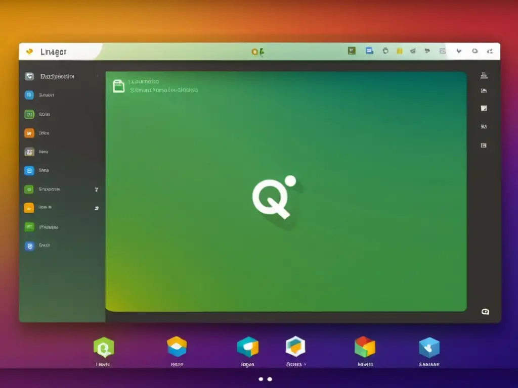 Captura de pantalla de alta resolución del escritorio de Linux con la aplicación Qt Designer abierta, mostrando opciones de personalización y estilo