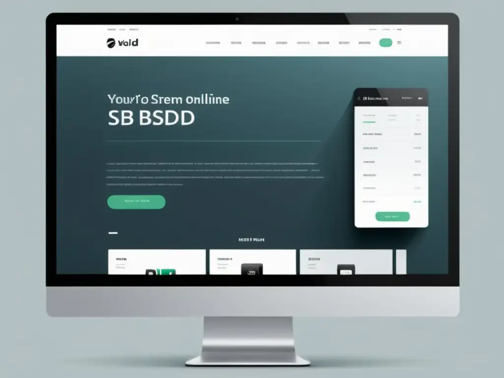 Captura de pantalla de una tienda online multiplataforma con diseño minimalista en tonos monocromáticos, compatible con Linux y BSD