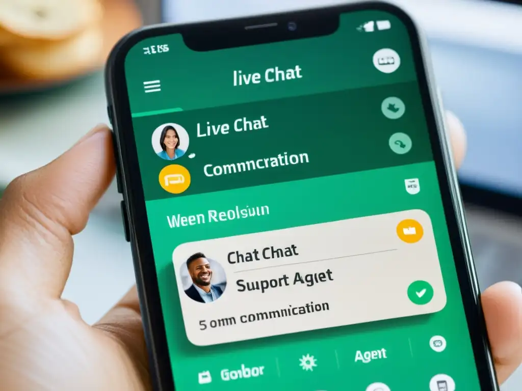 Un chat en vivo moderno y eficiente en un smartphone