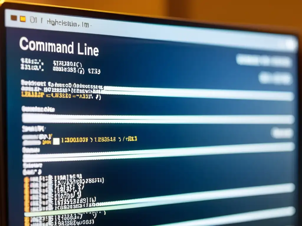 Closeup de pantalla de comandos en Linux, mostrando proceso de optimización de base de datos