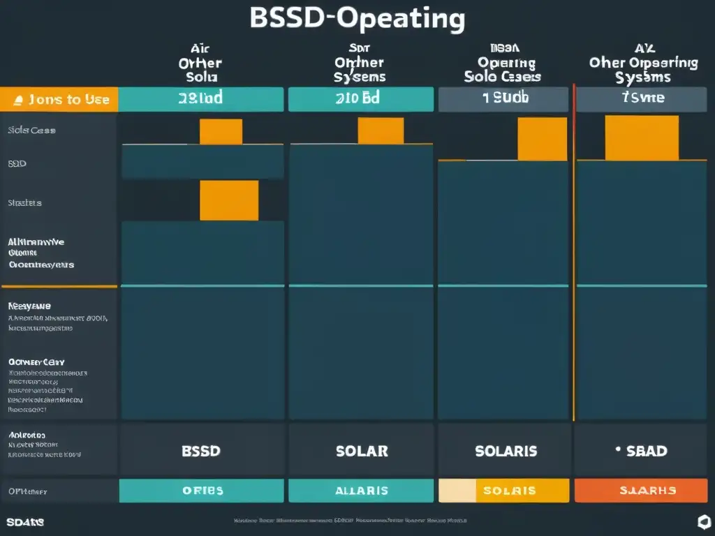 Comparativa detallada de BSD con otros sistemas operativos alternativos como Linux, Solaris y AIX