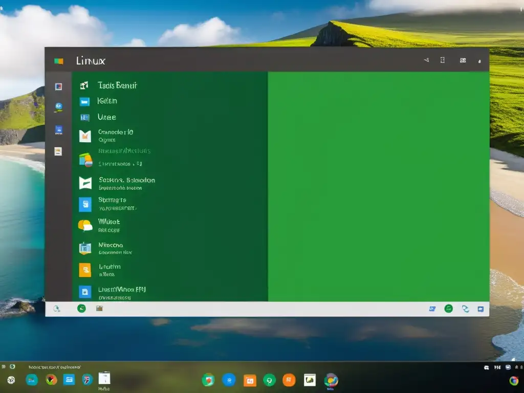 Comparación Linux vs Comparativa de sistemas operativos: detallada foto de escritorios de Linux y Windows, mostrando sus diferencias de interfaz y funcionalidades