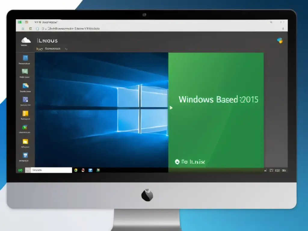 Comparación Linux vs Comparativa de sistemas operativos: imagen compara escritorios Linux y Windows, resaltando diferencias en experiencia y personalización