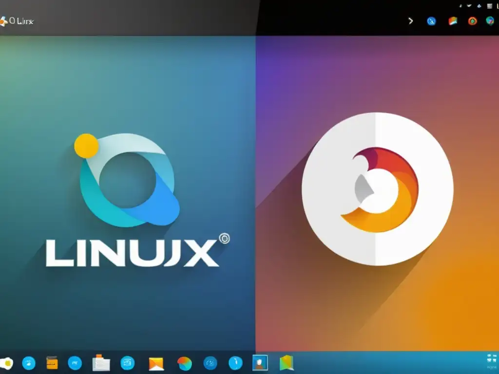 Una comparativa visual de escritorios Linux personalizados, destacando la diversidad y versatilidad de KDE, GNOME y XFCE en un diseño minimalista