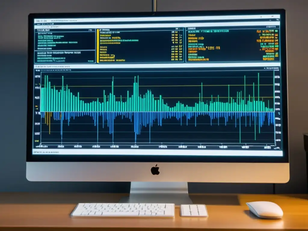 Complejo análisis forense de sistemas operativos alternativos en pantalla de computadora, con gráficos detallados y datos técnicos