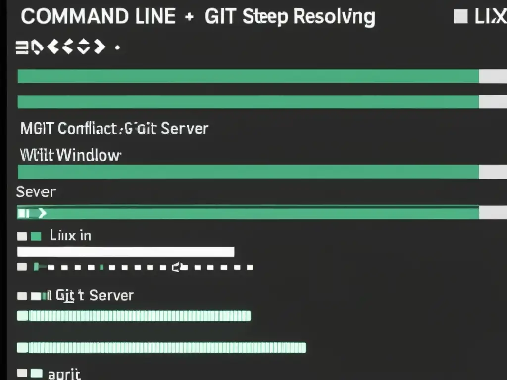 Resolución de conflictos en Git en un servidor Linux: comandos detallados en una interfaz profesional