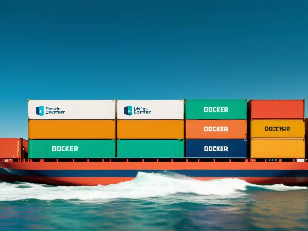 Un contenedor Docker se gestiona con eficiencia en una interfaz Linux moderna y elegante