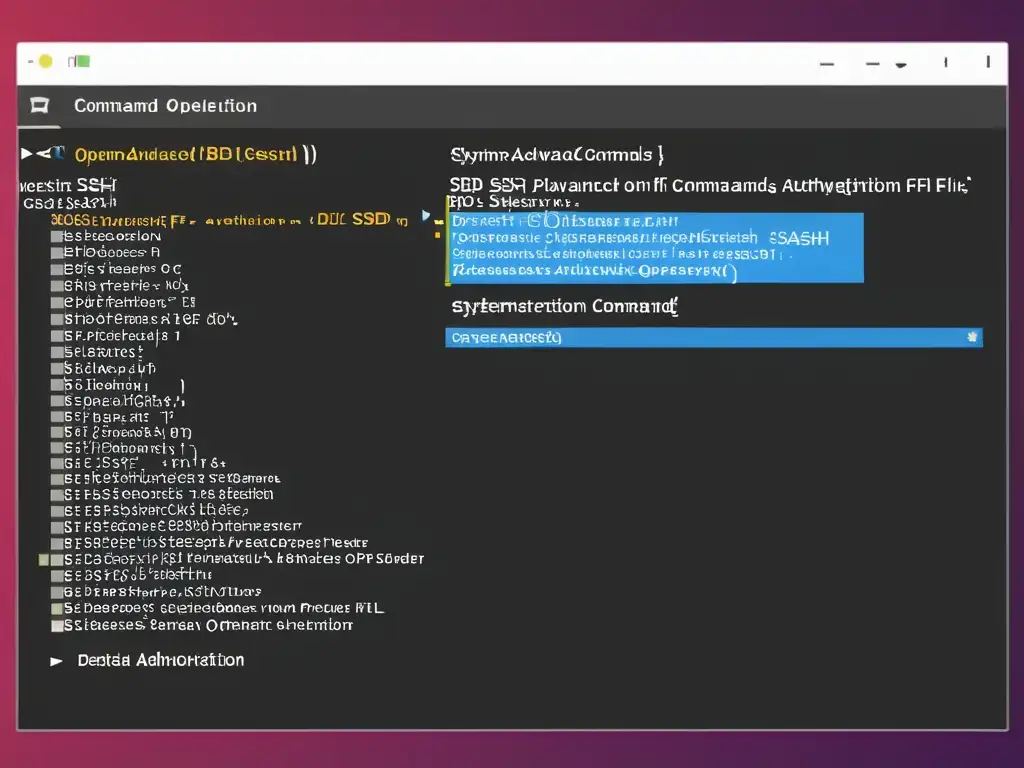 Detallada configuración avanzada OpenSSH BSD en la interfaz de línea de comandos, mostrando el proceso minucioso y técnico