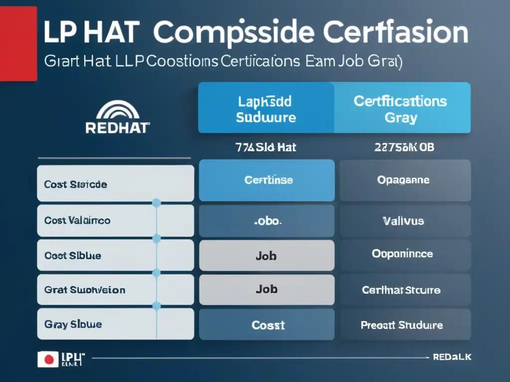 Una detallada comparativa de certificaciones LPI y RedHat en una imagen 8K