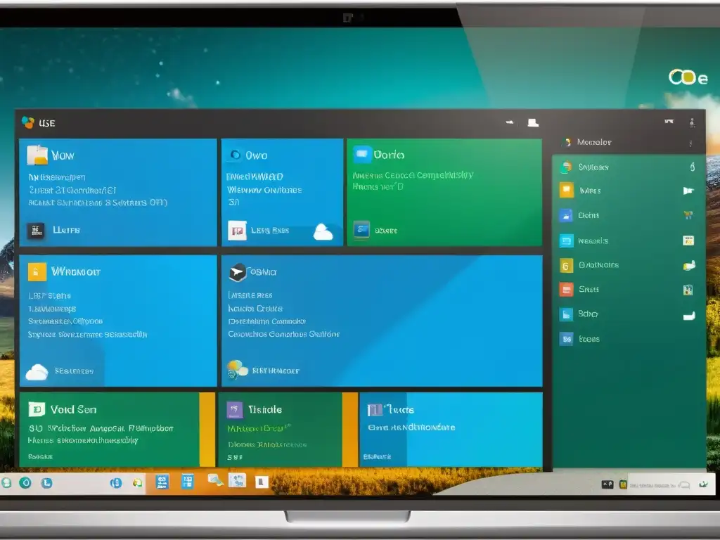 Comparación detallada de gestores de ventanas en Linux: Pros y Contras, mostrando interfaces moderna y tradicional con anotaciones detalladas
