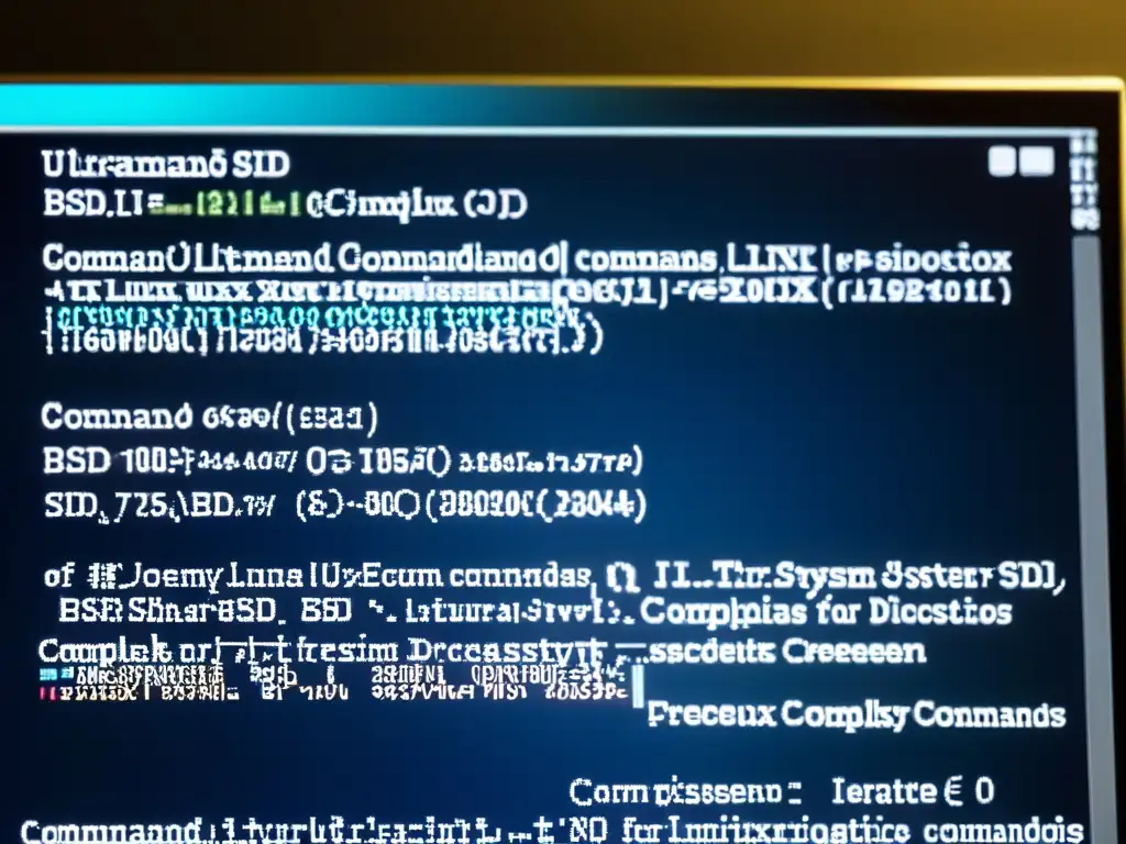 Detallada imagen de una interfaz de línea de comandos con código complejo y diagnósticos en alta resolución