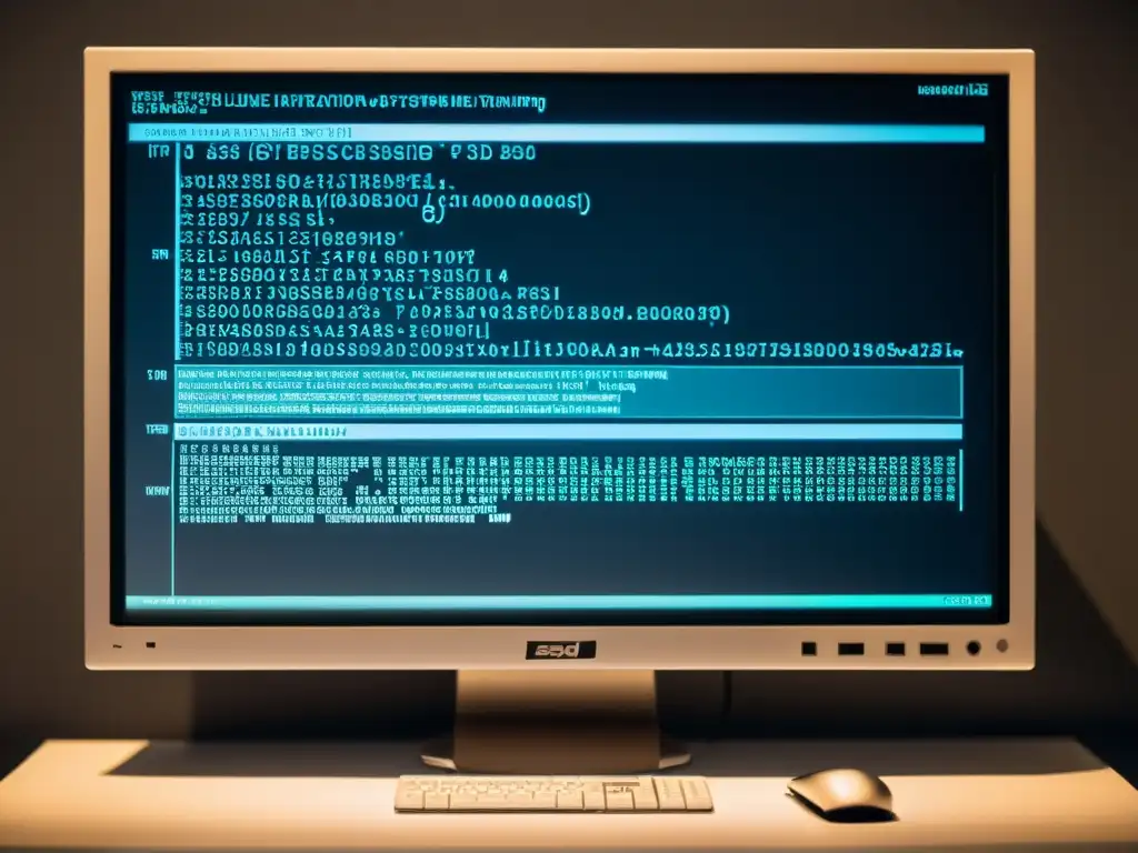 Detallada imagen de un monitor con interfaz de línea de comandos del sistema operativo BSD