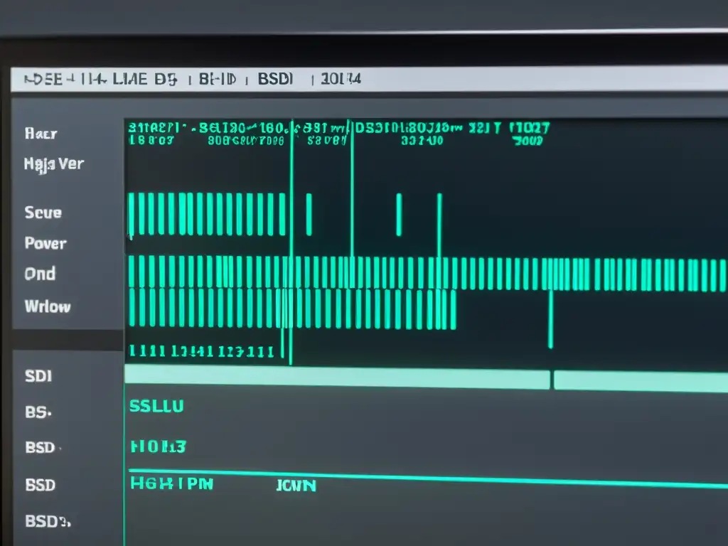 Una fotografía de alta resolución muestra el detallado y complejo sistema operativo BSD en una pantalla de computadora