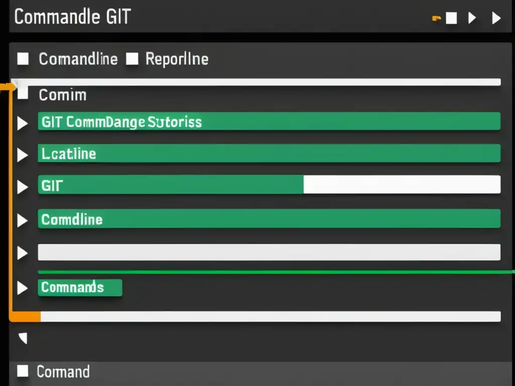 Un detallado y profesional control de versiones con Git en servidores Linux capturado en una interfaz de comandos minimalista