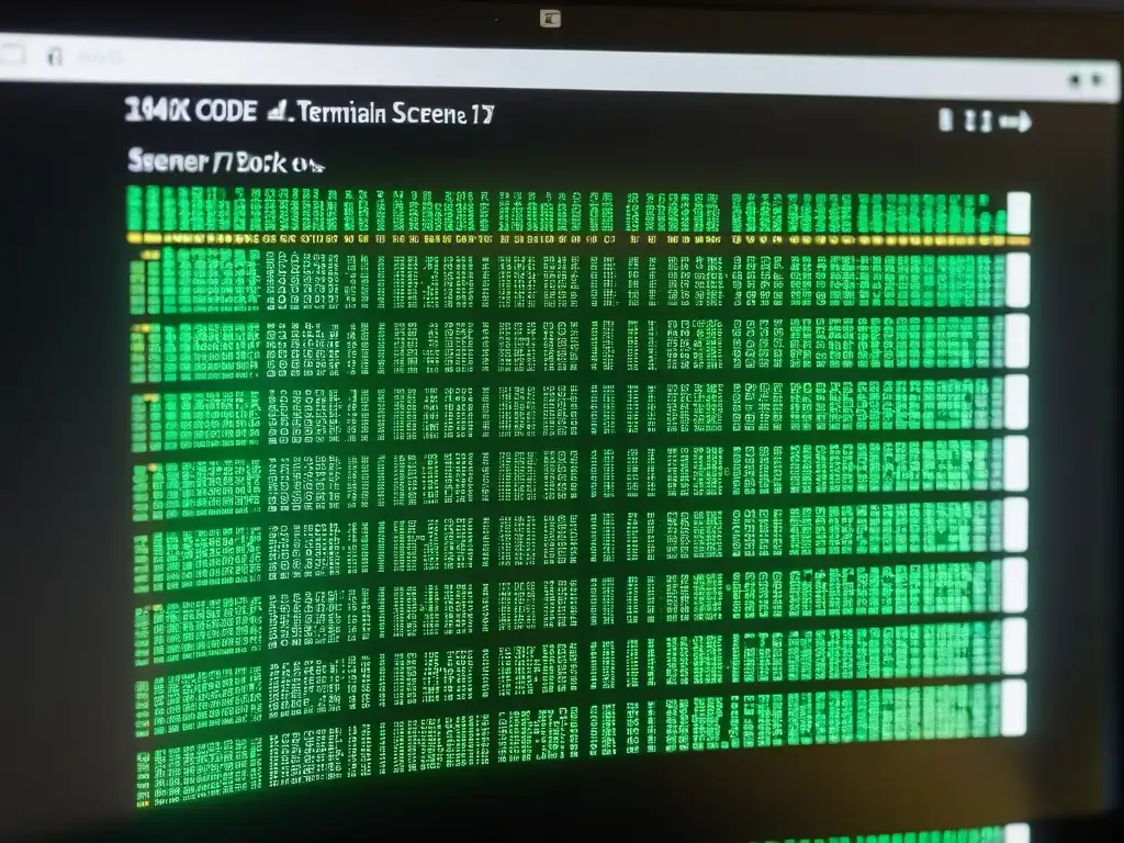 Detalle de codificación en terminal Linux para optimización GPU en minería, destacando precisión técnica