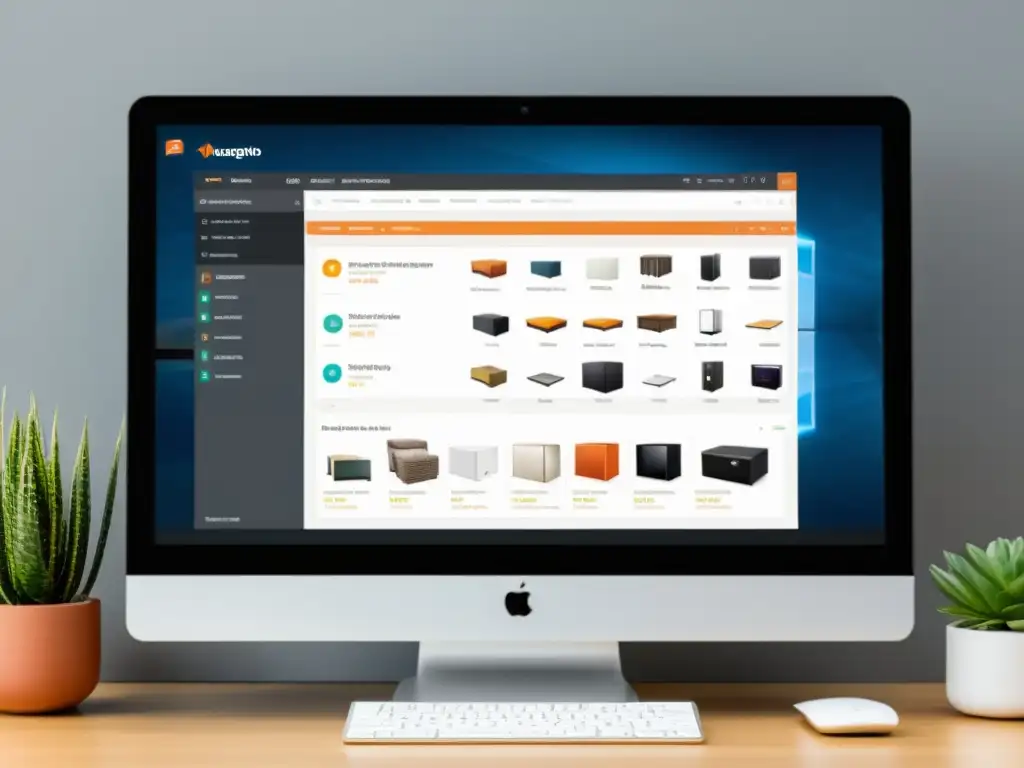 Detalle de interfaces de Magento y PrestaShop con plugins personalización productos tienda online destacados