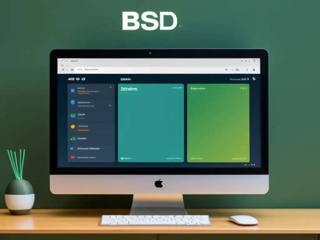 Detalle de interfaces de los sistemas operativos BSD más influyentes, destacando la diversidad gráfica y filosofía de diseño