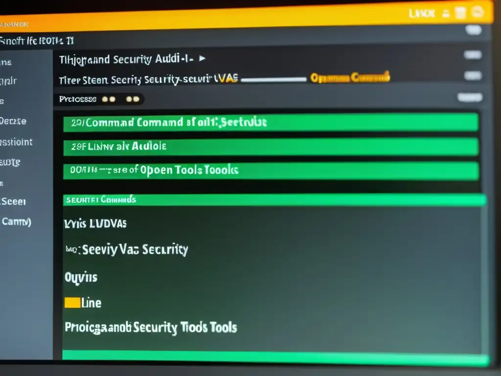 Detalle de la interfaz de línea de comandos en Linux, mostrando la ejecución de herramientas de auditoría de seguridad