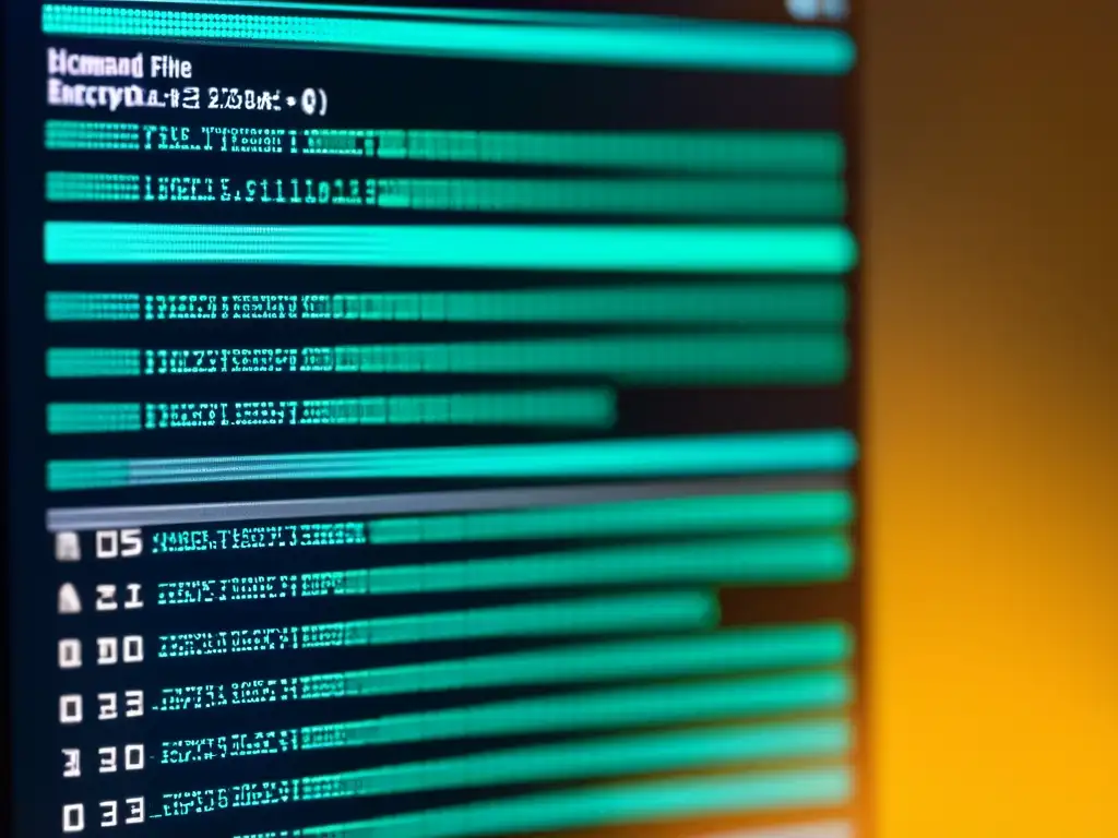 Detalle de la interfaz de línea de comandos en un sistema Linux, mostrando el proceso de encriptación de un archivo