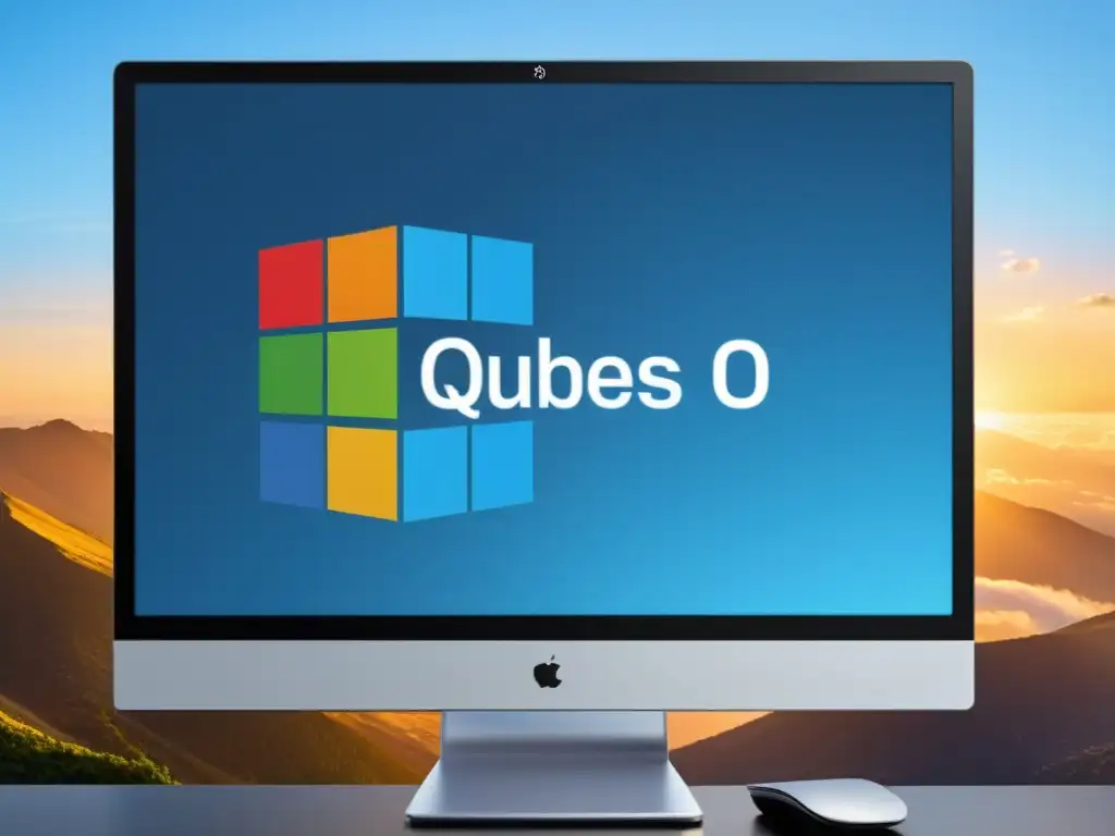 Detalle del monitor con Qubes OS mostrando seguridad y usabilidad diaria