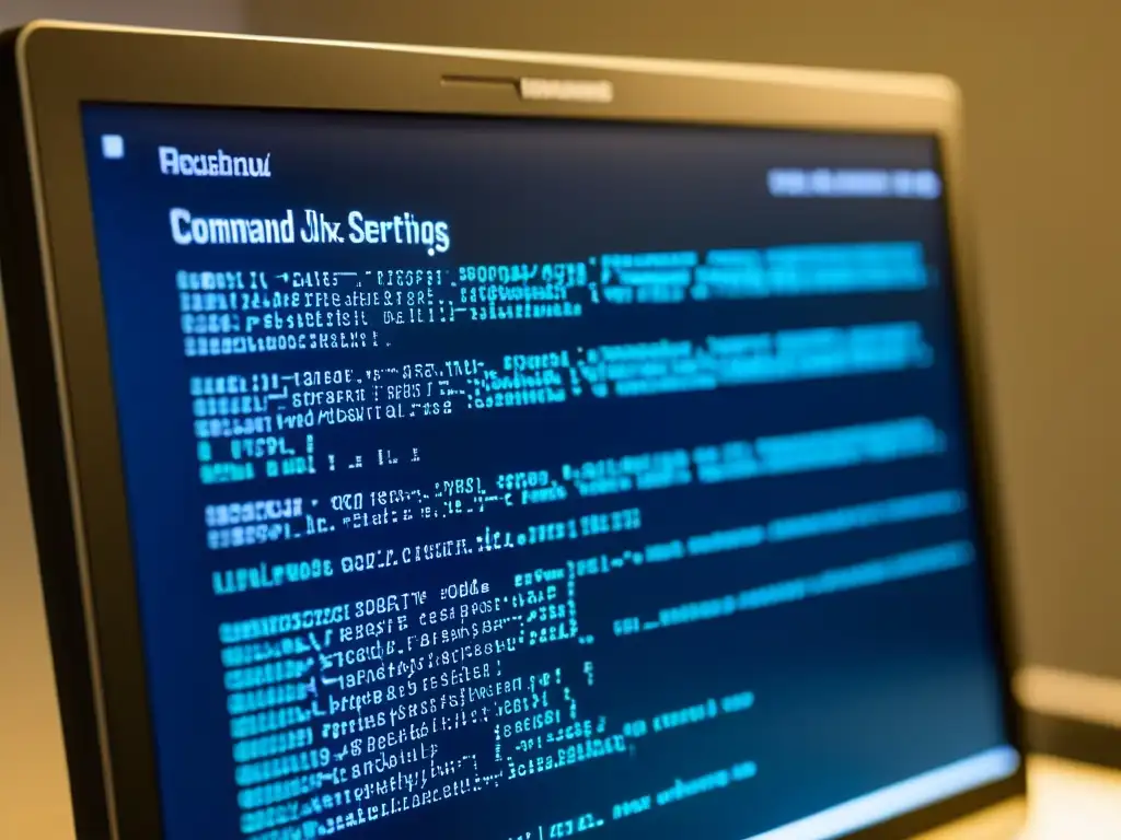 Detalle de pantalla con código de Linux para configurar seguridad en entorno corporativo