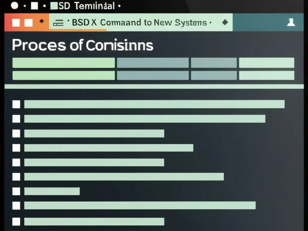 Detalle de terminal de comandos en Linux o BSD