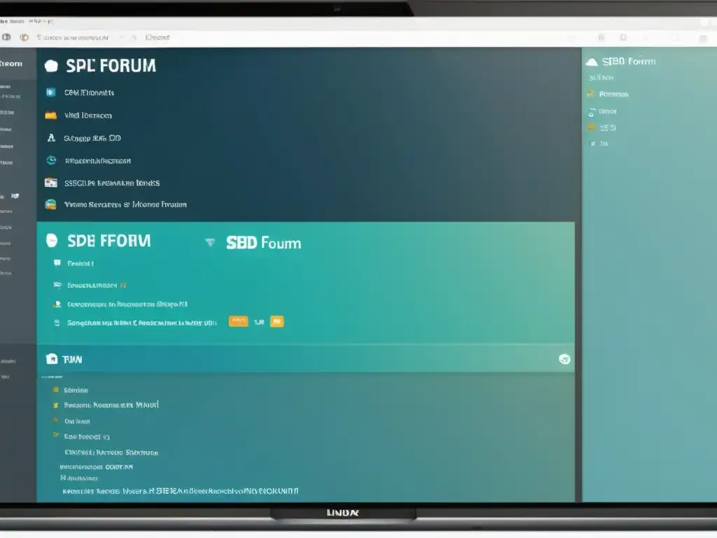 Diferencias y similitudes entre foros: imagen de pantalla dividida entre interfaz de Linux y BSD, resaltando contrastes y tono informativo