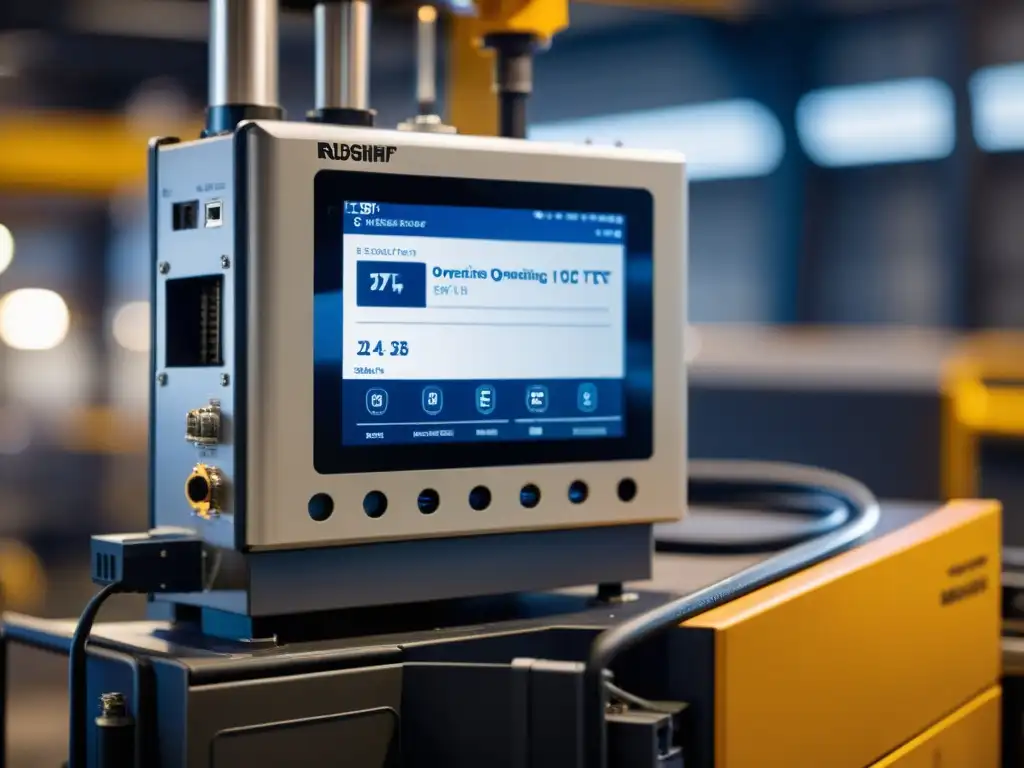 Un dispositivo IoT industrial resistente siendo probado en un entorno hostil, demostrando su robustez ante temperaturas extremas, polvo y humedad