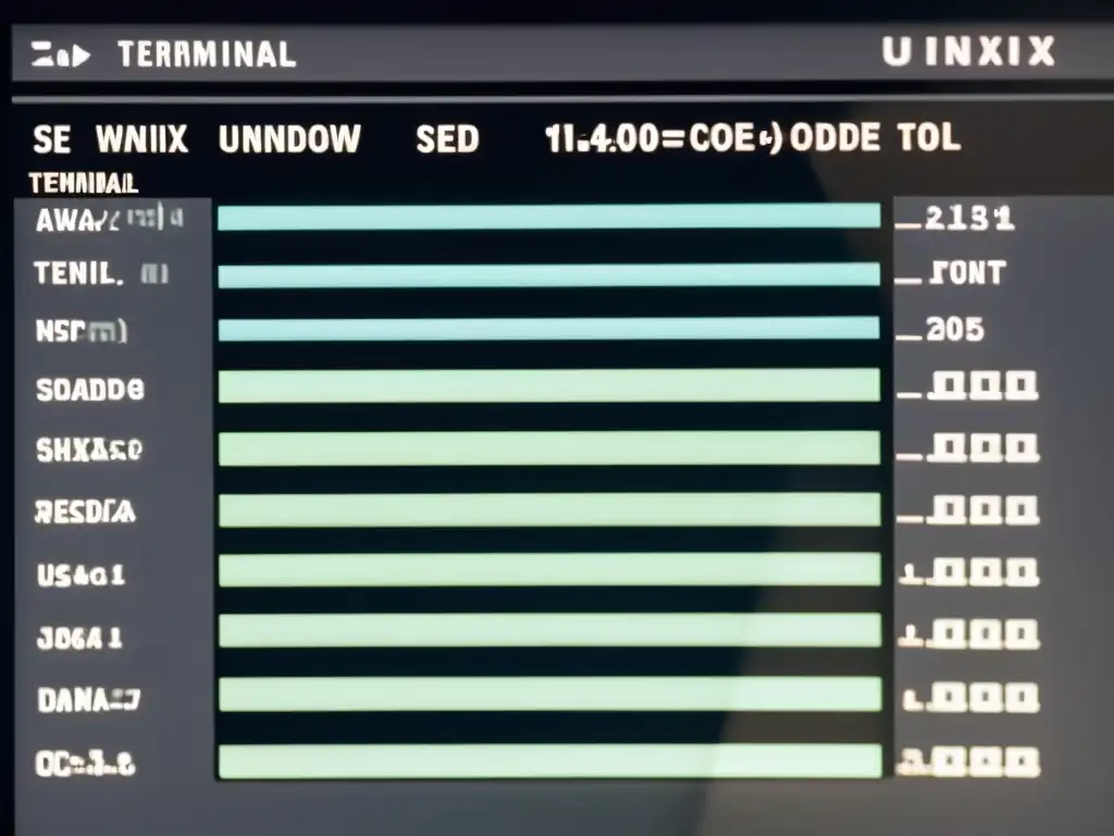 Una elegante ejecución de código en AWK y SED en un terminal Unix, demostrando la eficiencia del scripting con AWK y SED en una estética moderna