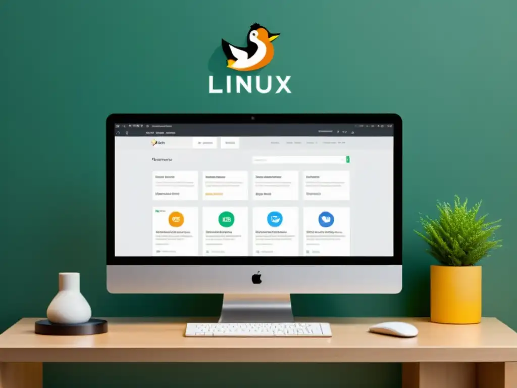 Un elegante y minimalista escritorio Linux con herramientas de desarrollo web y una tienda online Magento