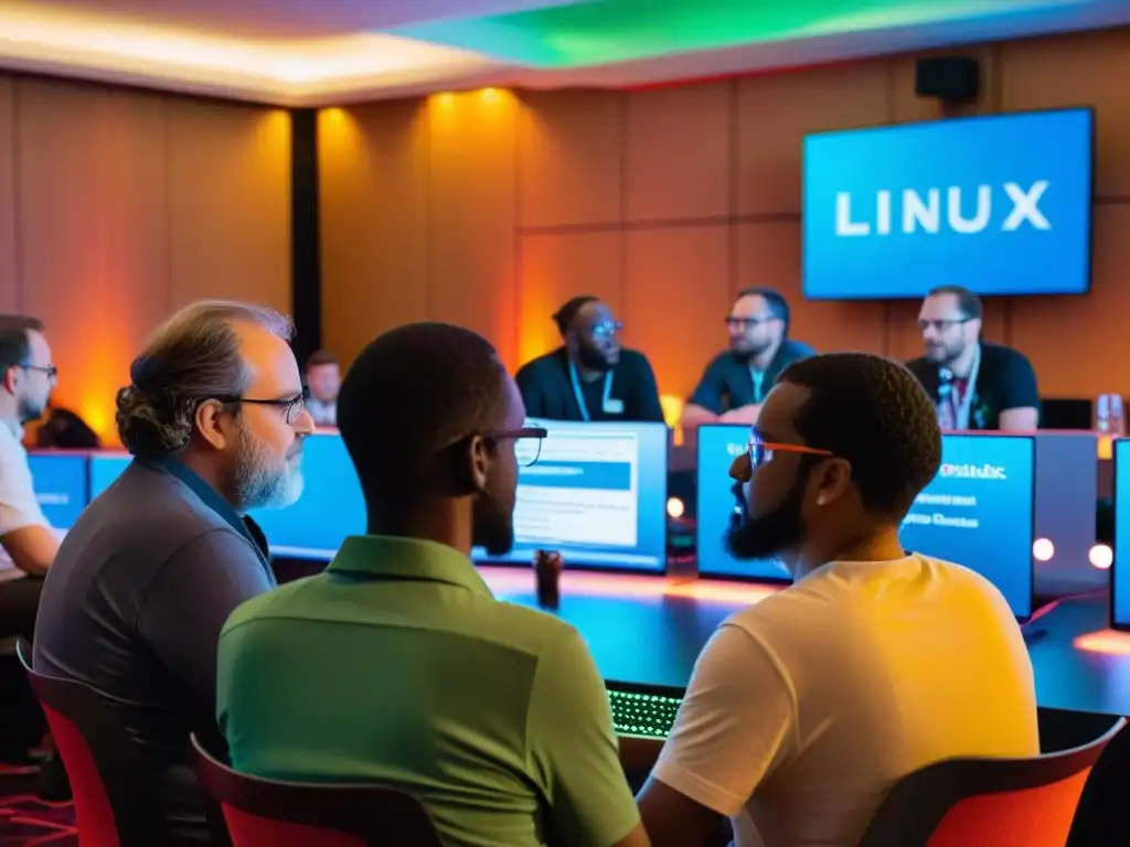 Encuentro de mentes maestras en el Linux World Summit, discutiendo el impacto sociocultural