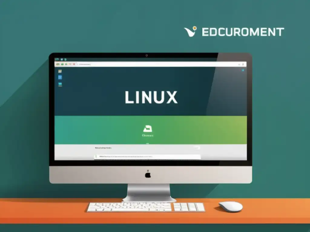 Un entorno de escritorio Linux con un diseño de interfaz de usuario limpio y moderno que ejemplifica los principios de diseño