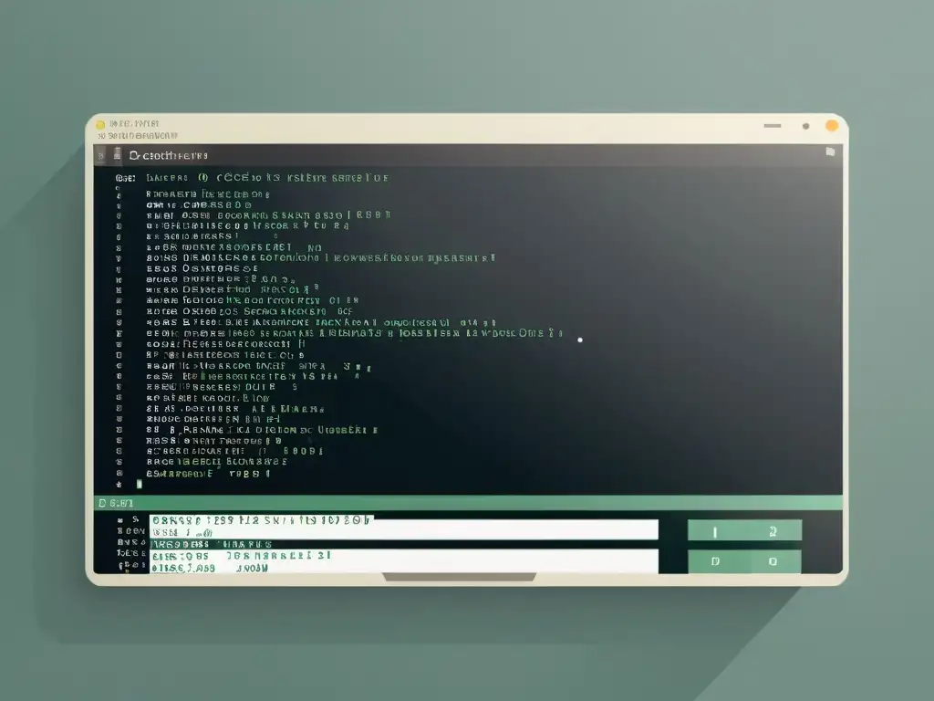 Un entorno de escritorio Linux con un elegante editor de código abierto, mostrando un diseño moderno y líneas limpias en tonos monocromáticos