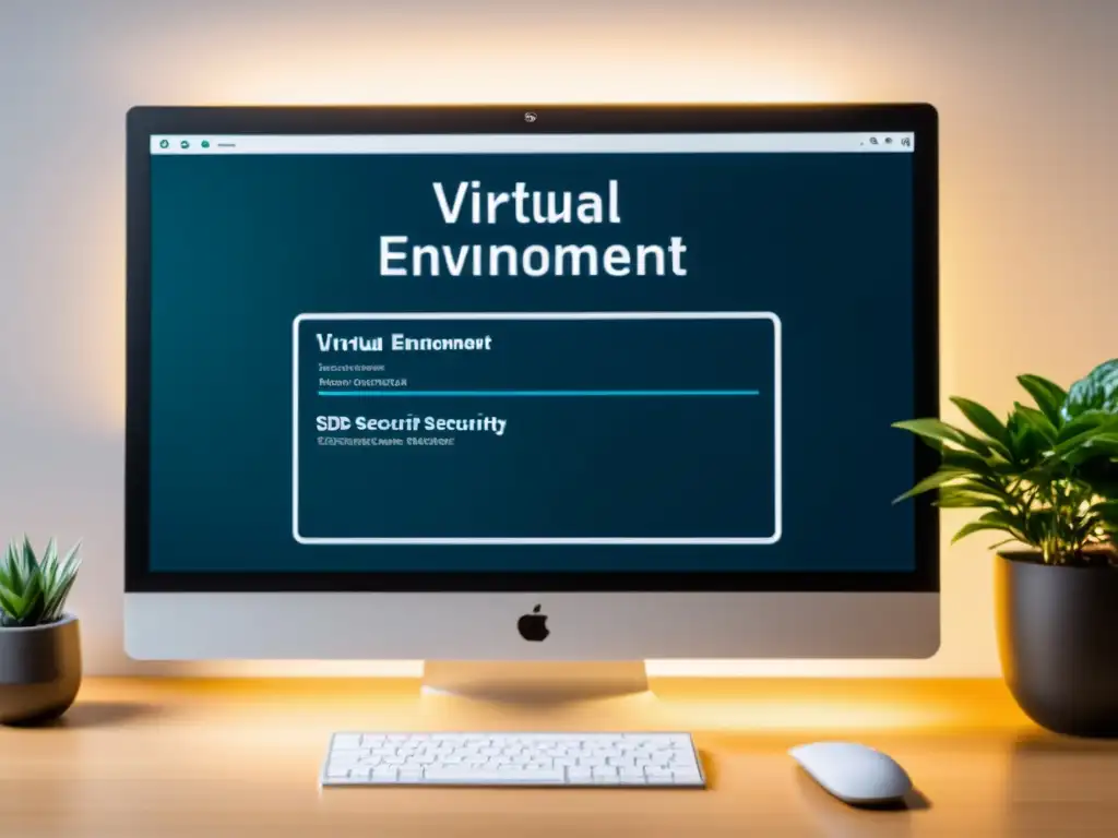 Configuración entorno virtual BSD: Monitor muestra lista de seguridad en un entorno profesional y minimalista