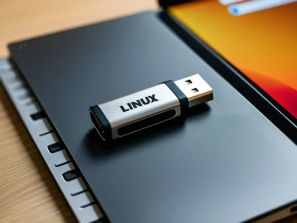 Un espacio de trabajo profesional y eficiente con una unidad USB booteable Linux y herramientas de productividad