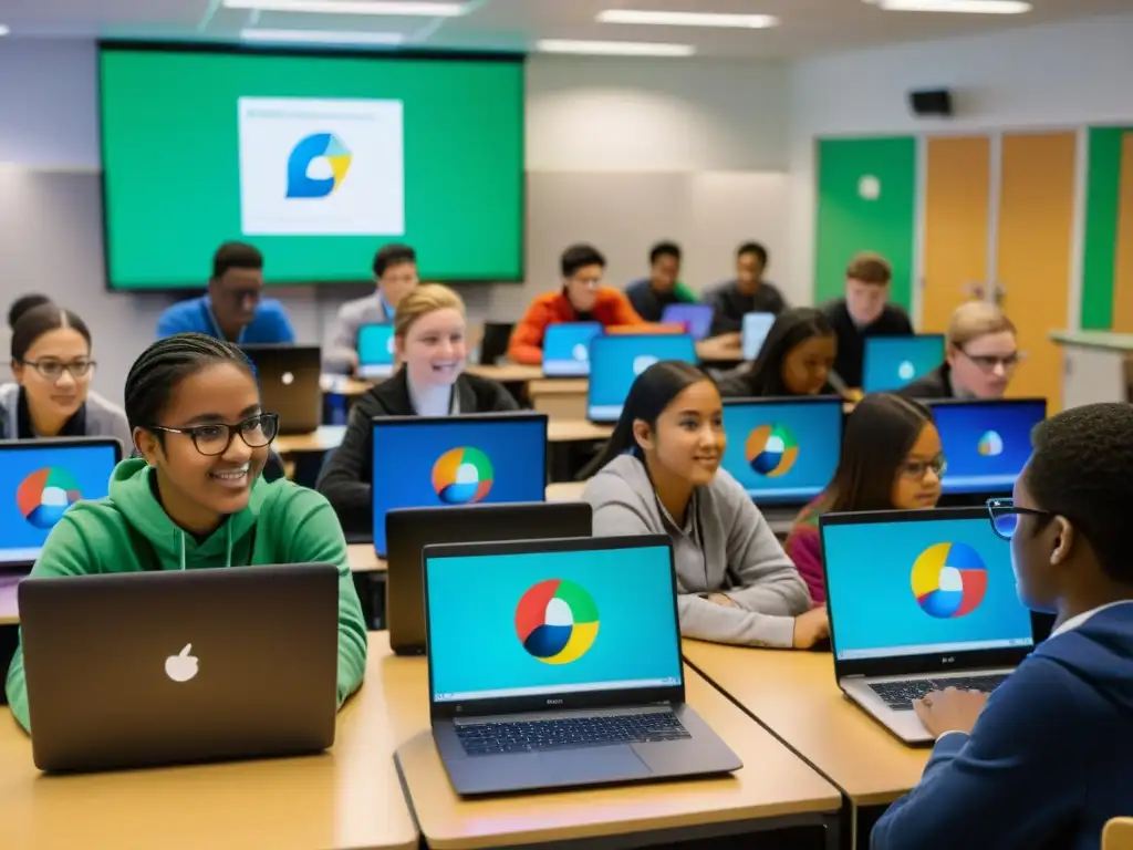 Estudiantes en aula usando distribuciones Linux en laptops