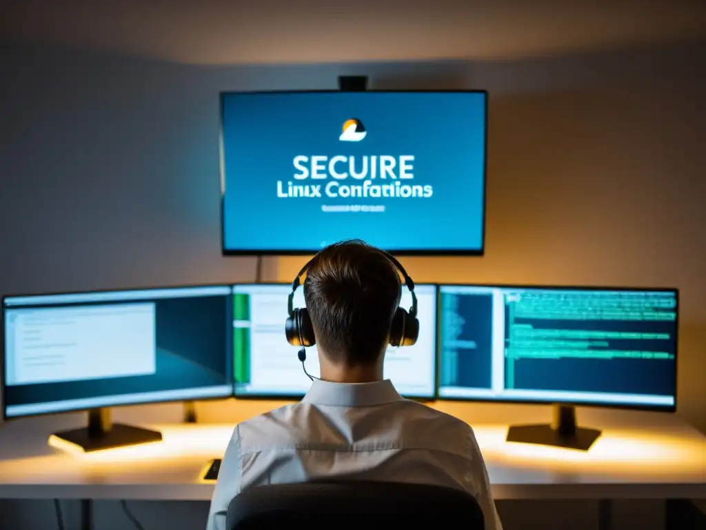 Un experto en seguridad informática revisa configuraciones básicas de seguridad en Linux
