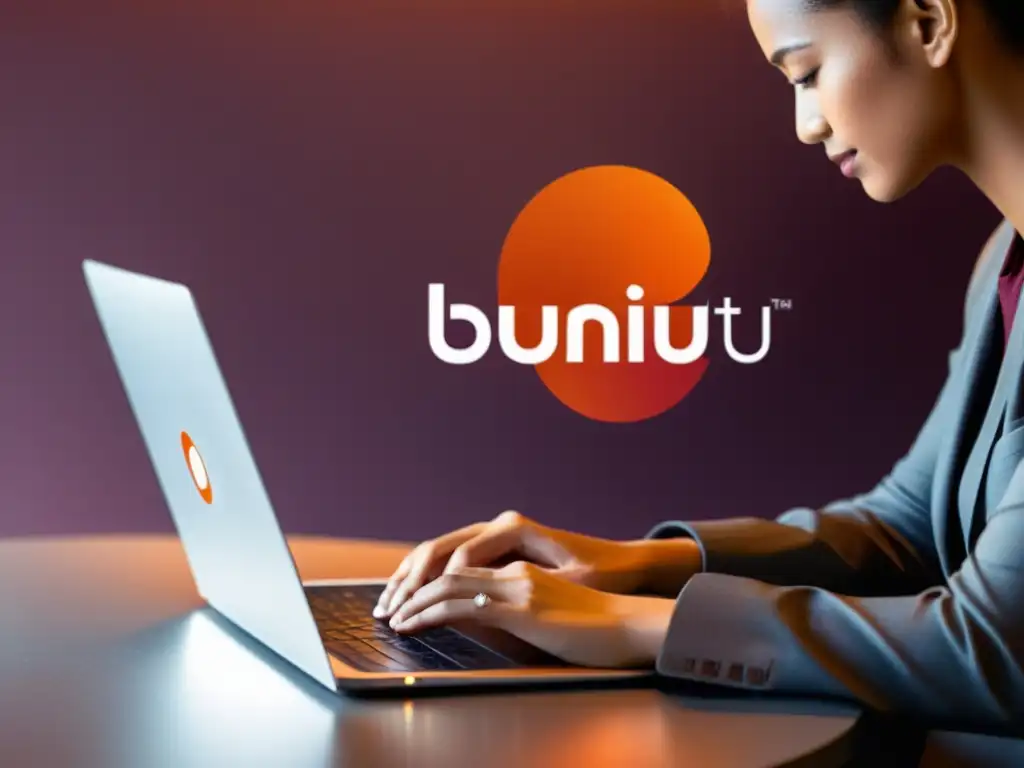 Un experto utiliza Ubuntu en un entorno profesional y organizado