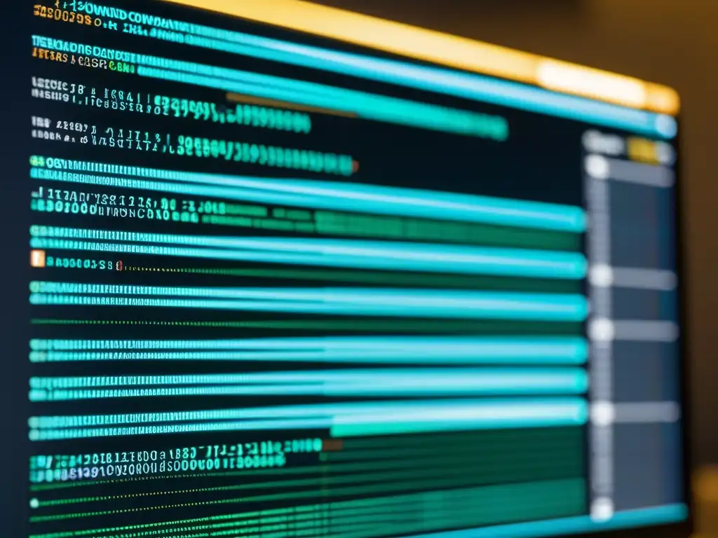 Una imagen detallada de un código complejo en la pantalla de un ordenador, con comandos de Linux para hardening del sistema