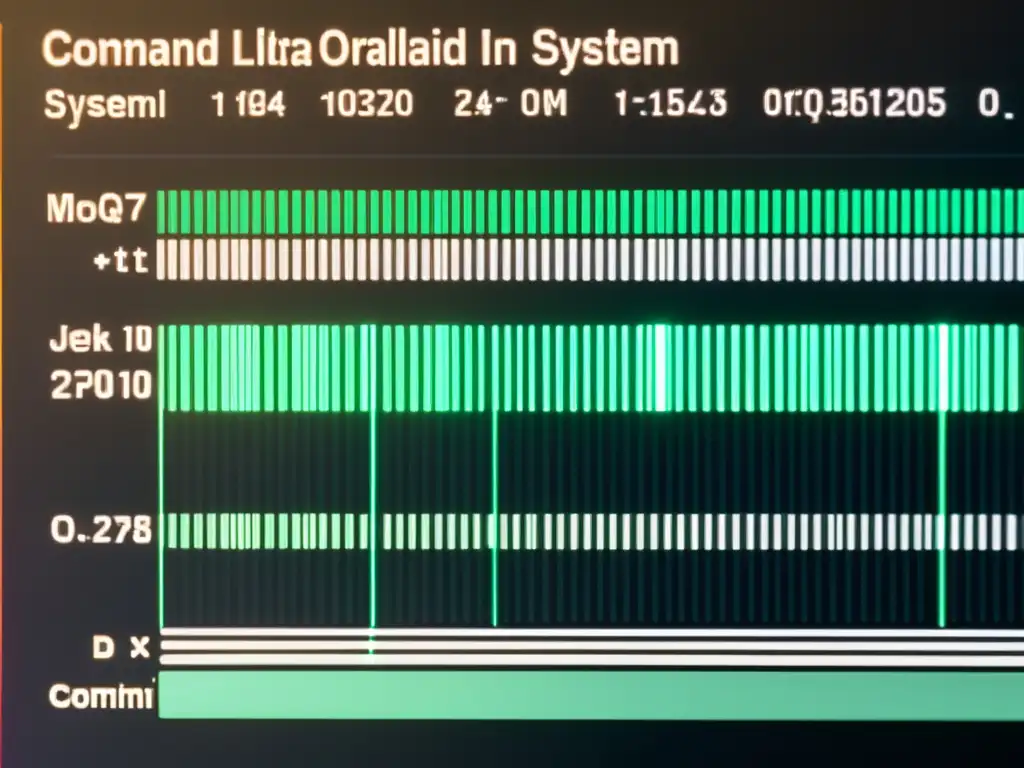 Una imagen detallada de una interfaz de línea de comandos en un sistema operativo Linux, mostrando códigos y respuestas del sistema en alta resolución