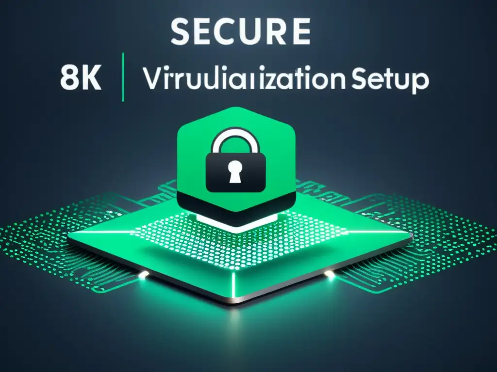 Imagen 8k detallada de virtualización segura en sistemas alternativos, con sistemas operativos alternativos ejecutándose en un entorno virtualizado