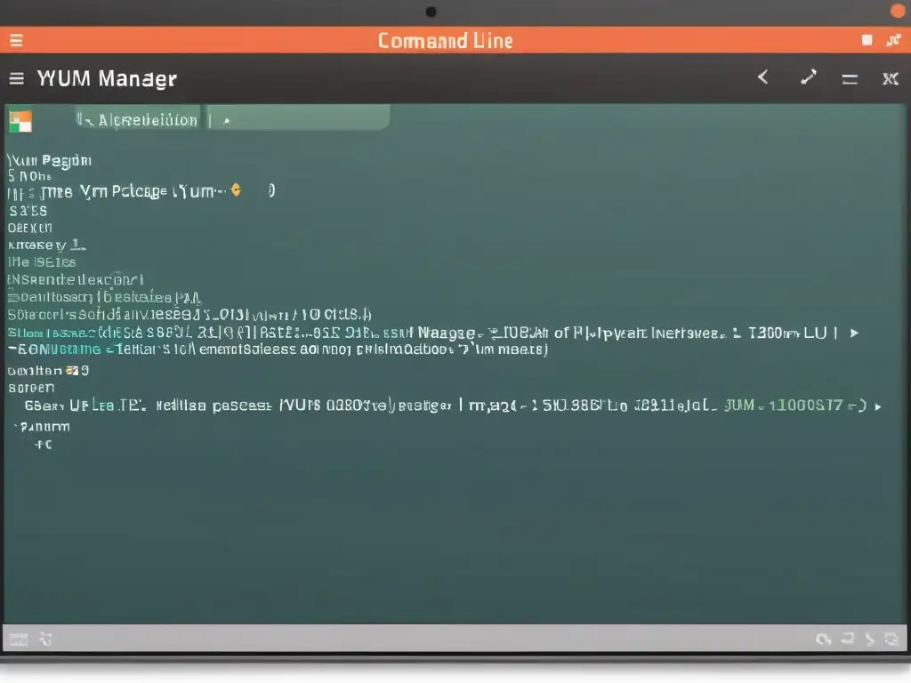 Instalación elegante con Yum: terminal detallado y colorido Imagen detallada de una terminal con el gestor de paquetes Yum en acción, reflejando una guía experta en gestores de paquetes Linux