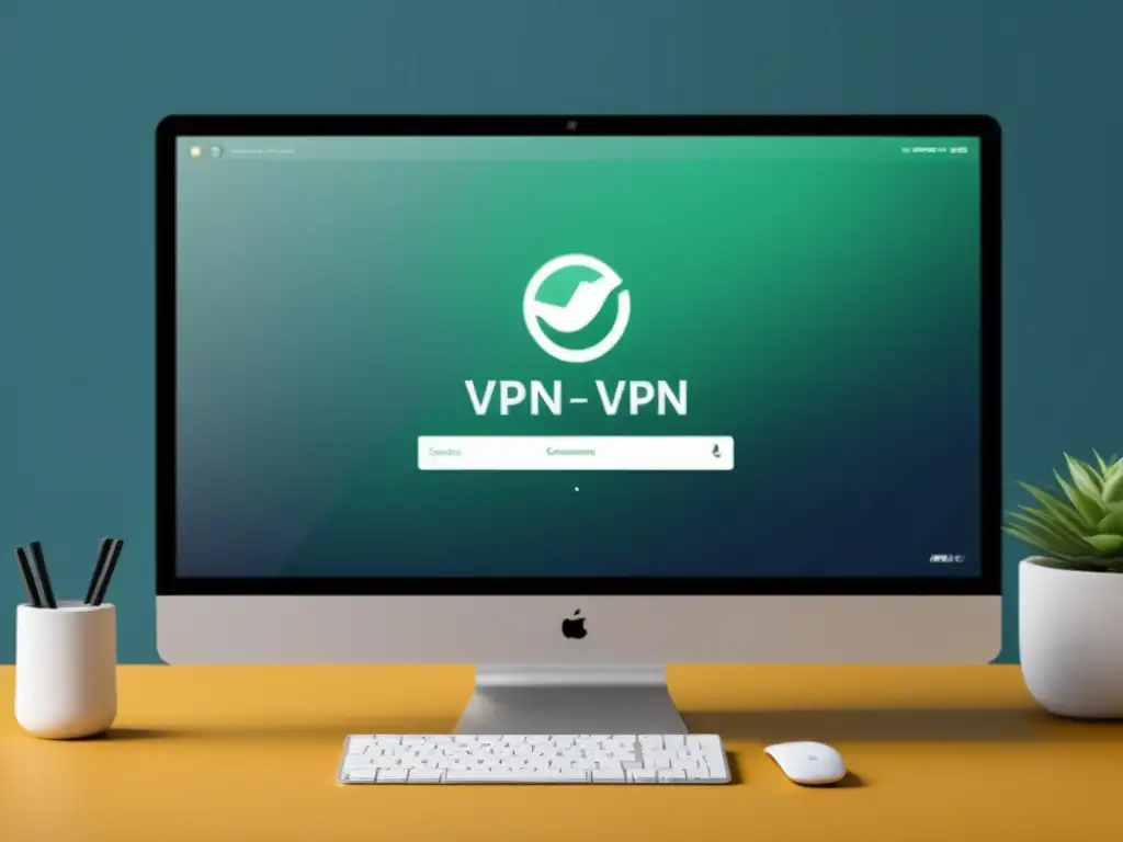 Imagen 8k de un escritorio Linux con instalación de VPN, mostrando profesionalismo y expertise