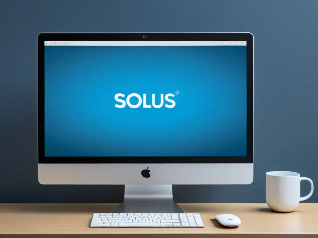 Imagen minimalista del escritorio de Solus OS, destacando su diseño intuitivo y la experiencia de usuario en Solus OS