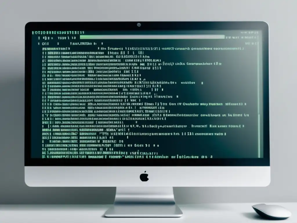 Imagen minimalista de pantalla con código fuente en tipografía moderna, sobre fondo neutro
