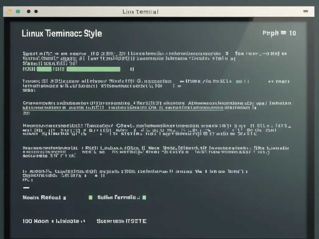 Imagen minimalista de pantalla de terminal Linux con scripts de mantenimiento en ejecución