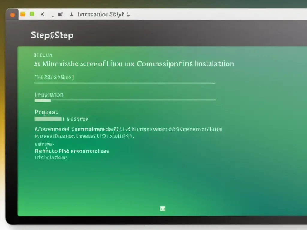 Una imagen nítida y detallada de la instalación y configuración básica de Linux, mostrando el proceso paso a paso en la pantalla del ordenador